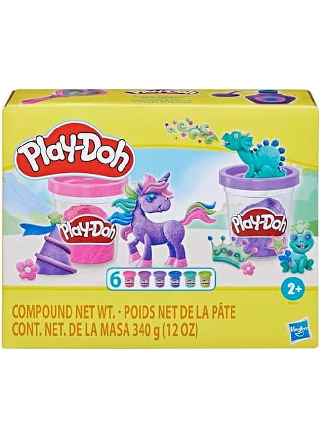 بلاي دوه 6 عبوات من مجموعة سباركل المتنوعة ذات الألوان المعدنية اللامعة للأطفال من لوازم الفنون والحرف اليدوية ألعاب الخيال للأطفال من عمر 3 سنوات - Image 3