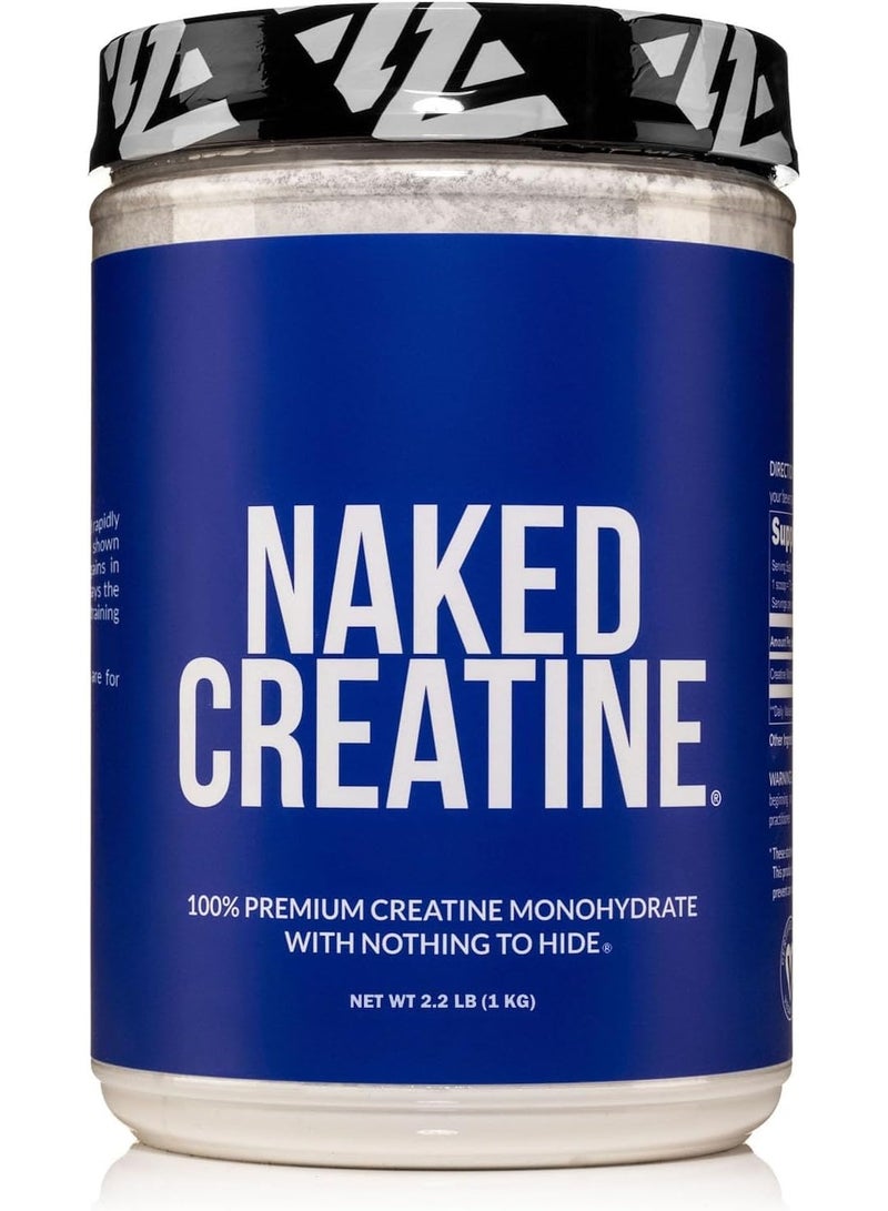 NAKED nutrition Pure Micronized Creatine Monohydrate – 200 Servings, 1,000g - Image 1