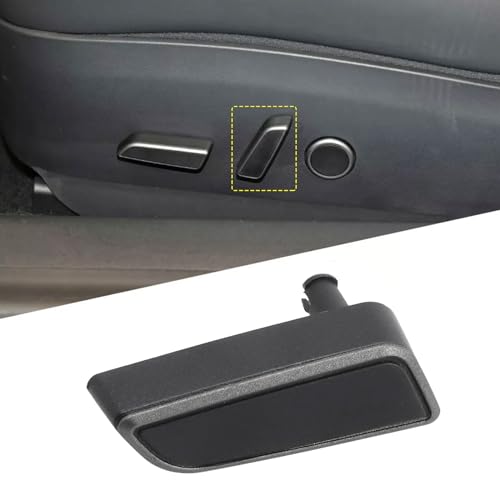 YUNHECAM Seat Adjustment Button Black Trims for Tesla Model 3/Y 2021 2022 2024 Front Dirver Side Seats Backrest Forward Button Switch Cover Replacement 1098841-00-D - Image 1