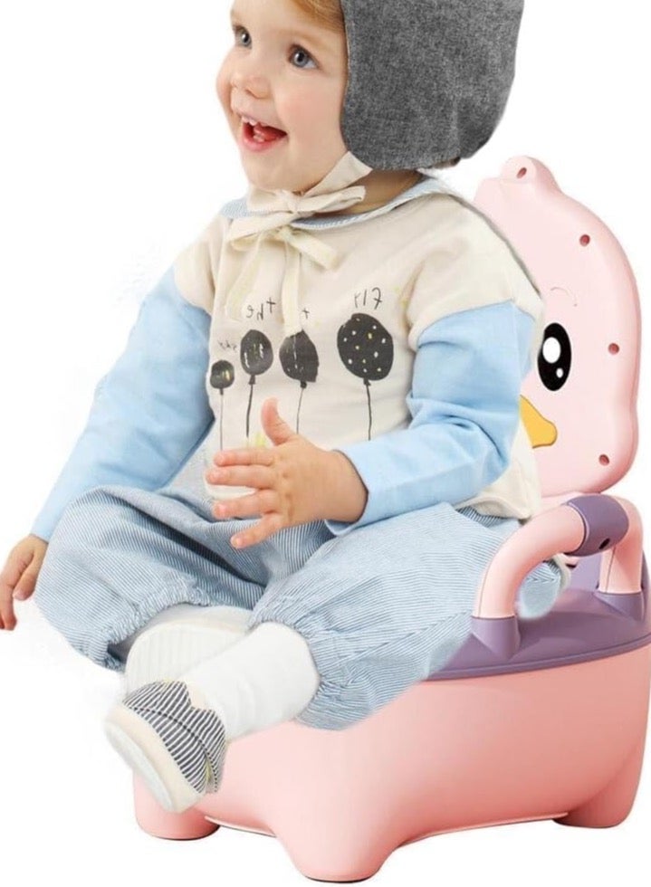 ZAYVA Potty Training Toilet,Realistic Potty Training Seat,Toddler Potty Chair with Soft PVC Seat Removable Potty Pot Toilet,Suitable For Children 1 to 7 Years Old (Pink)  - Image 3