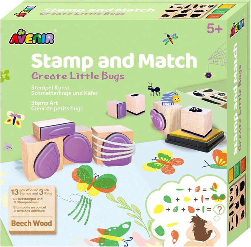 Avenir CH201764 Little Bugs Stamp Art, Multicoloured - Image 1