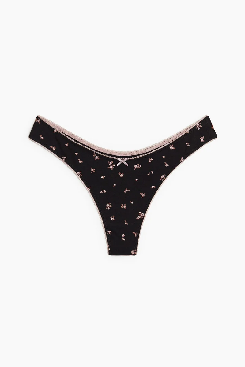 اتش اند ام سروال ثونغ قطني - عبوة من 5 قطع