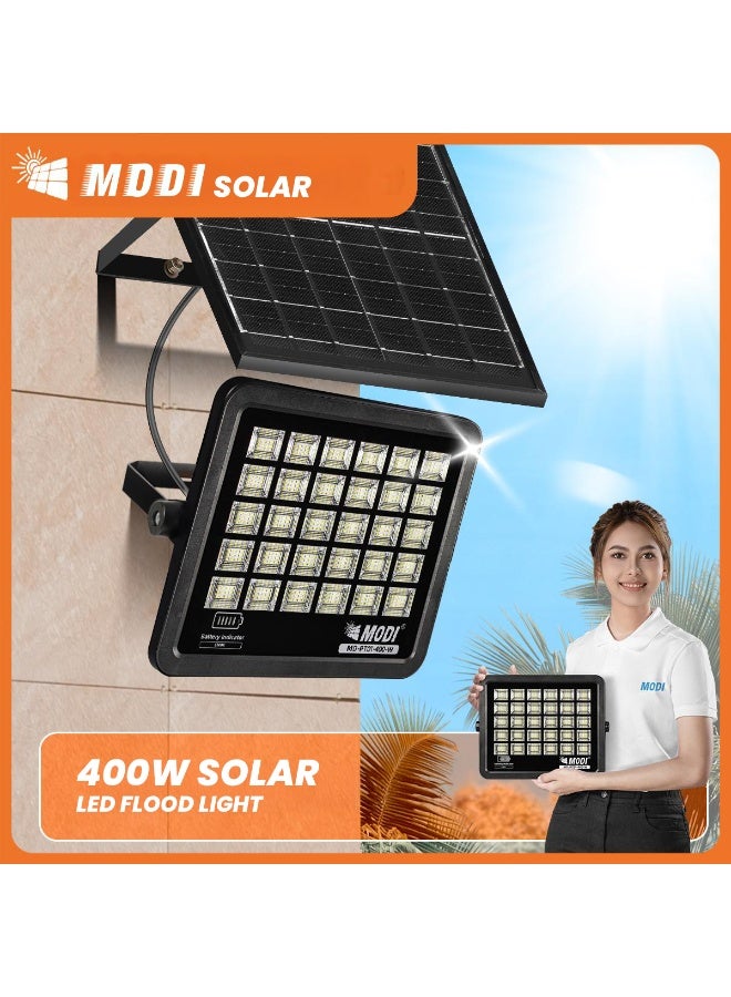 MODI 200W Solar Flood Lights Outdoor, Street and Area Lighting, Dusk to Dawn, IP65 Waterproof, 600 Lumen Light Sensing, Remote Control - Image 3