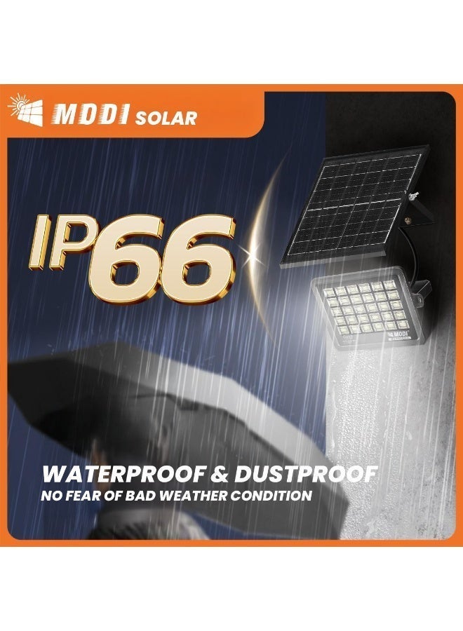 MODI 200W Solar LED Flood Light – IP66 Waterproof Outdoor Security Light with Remote Control (6500K Ultra Bright White) - Image 4