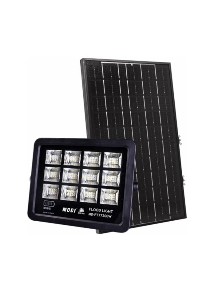 MODI 200W Solar LED Flood Light – IP66 Waterproof Outdoor Security Light with Remote Control (6500K Ultra Bright White) - Image 2