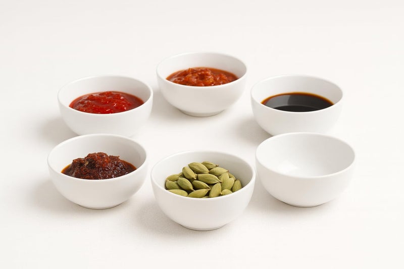 Mirakii White Bone China Small Sauce Bowl 50 ml Set of 6, Mini Dip Bowls for Serving Chutney, Salsa, Pickle, Sauce 207 - Image 1
