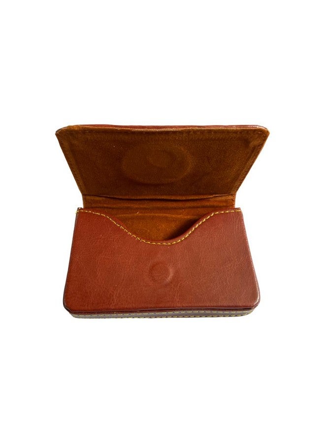 CUBIC Premim Leather Card Holder | Foldable & Compact | Brown - Image 2