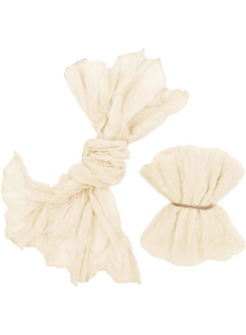 FALAHOM 6 Pack Napkins Cloth Boho Gauze Cheesecloth Napkins Bulk Set of 6 Soft Cotton Linen Dinner Napkins for Wedding Bridal Baby Shower Daily Use Events Deco - Image 3