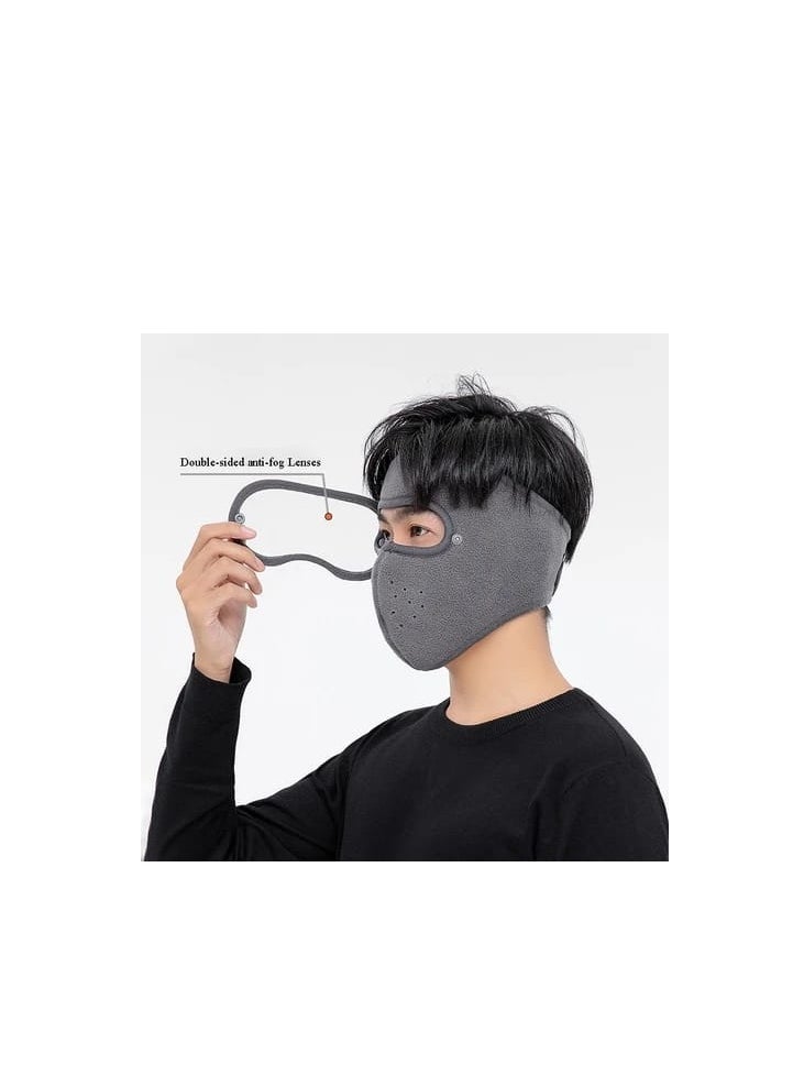 Generic - A face mask to protect against cold and dust to provide ideal protection and comfort in various weather conditions. It is characterized by its light weight and breathability, which makes it the ideal choice for daily use in cold climates or while walking in dusty places. Set of two pieces, red/grey. - Image 1