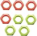 UURCSKY 8pcs Aluminum RC Wheel Nuts 17mm Thread 10mm for ARRMA HSP AXIAL FS HIMOTO Redcat Upgraded HopUp Parts GreenRed - Image 2
