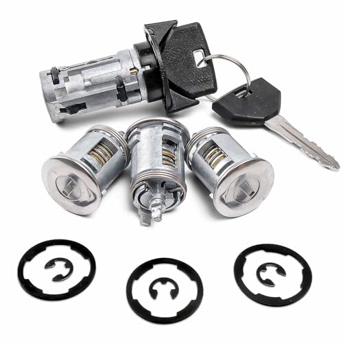RHAOCZIYAUTO Ignition Switch Lock Cylinder with Door Lock & Keys Fit for Jeep Wrangler YJ Cherokee XJ 1991-1996 Replaces# 17250.05, 924-908, 4720929K, 5161055AA - Image 1