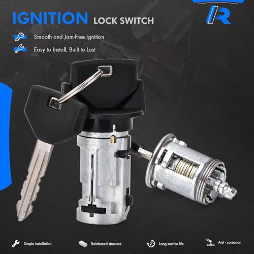 RHAOCZIYAUTO Ignition Switch Lock Cylinder with Door Lock & Keys Fit for Jeep Wrangler YJ Cherokee XJ 1991-1996 Replaces# 17250.05, 924-908, 4720929K, 5161055AA - Image 3