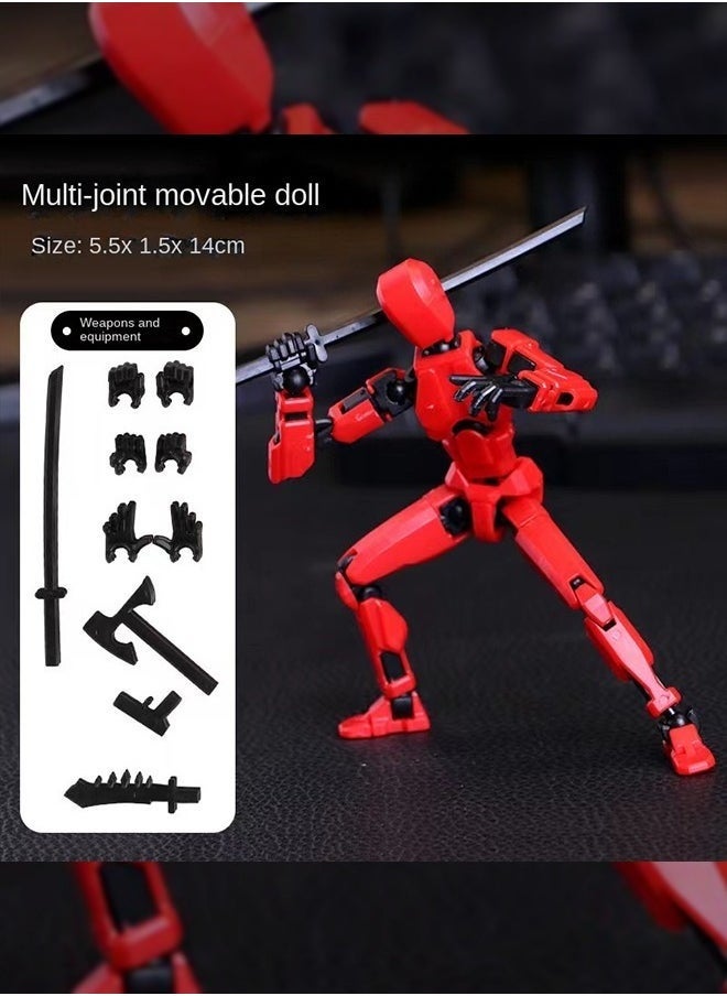 Haidue - 11Pcs 3D Printed Doll Toy Dummy Doll, Movable Joints Can Be DIY Assemble - Image 1