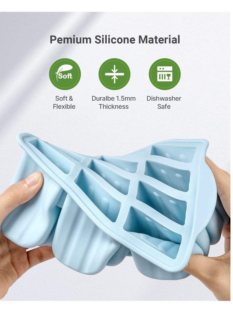 Excefore Popsicles Molds, 12 Pieces Silicone Popsicle Molds Easy-Release BPA-free Popsicle Maker Molds Ice Pop Molds Homemade Popsicle Ice Pop Maker  - Image 3