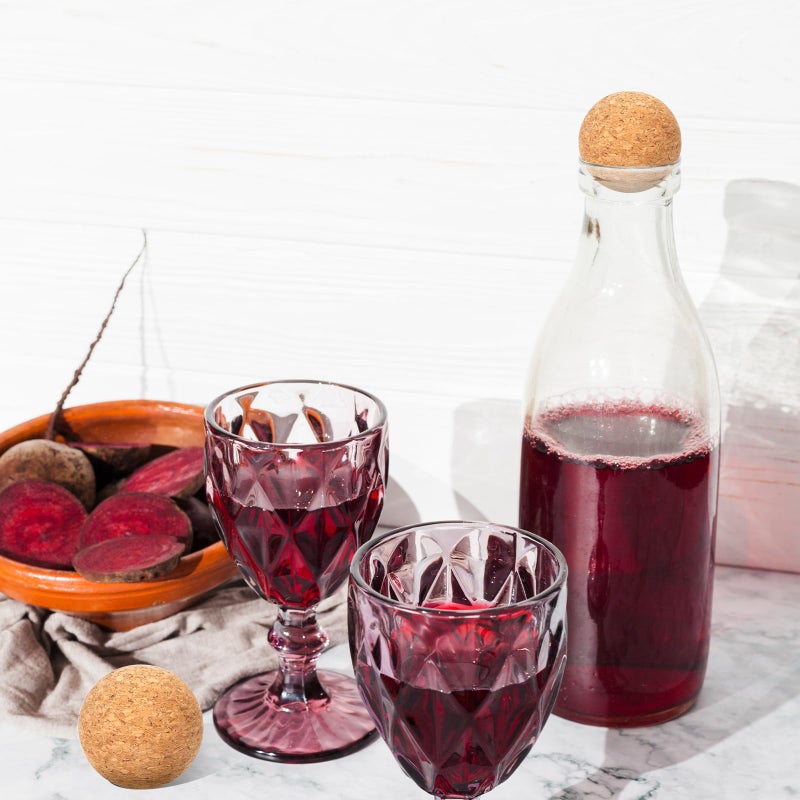 salbsever 2.4inch Wine Cork Ball Wooden Cork Ball Stopper for Wine, Glass Decanter Stopper 2 Pieces, Decanter Stopper Replacement for Wine Carafe Decanter Bottle Replacement - Image 5