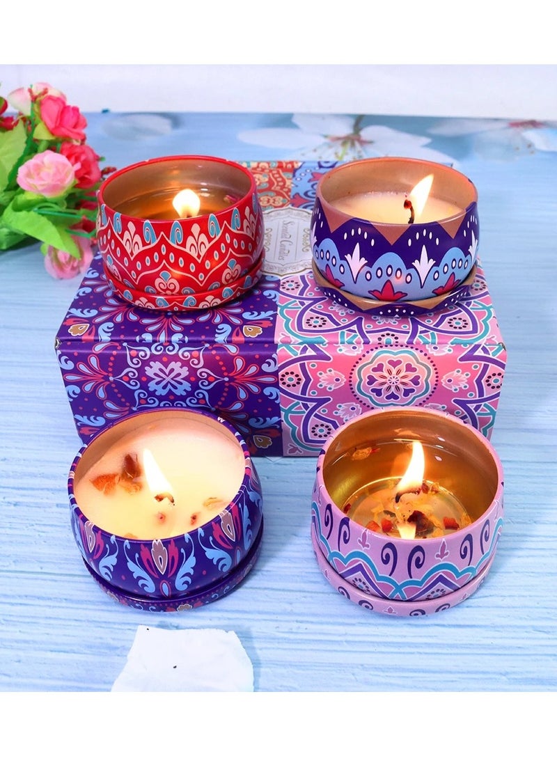 جينتيك - مجموعة شموع معطرة مجموعة هدايا فاخرة برائحة معدنية من القصدير يار سوي فاس للعلاج بالروائحهدية عيد رمضان - Image 1