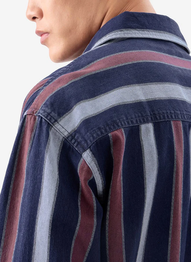 The Souled Store  The Souled Store Men Multicolor Stripes Cotton Relaxed Fit Shirt  | Best Price UAE