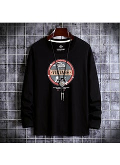 Generic New Long Sleeve T-Shirt Round Neck Slim Fit Korean Style Base Layer Top For Young Men Lightweight Autumn Trendy Slim Fit T-Shirt Fog Blue  - Image 4