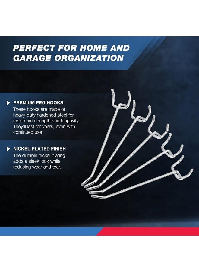 نيكو مجموعة خطافات لوحات تعليق متينة من نيكو 53100A، مقاس 4 بوصات، عبوة من 50 خطافًا، مقاس 1/8 بوصة للوحات تعليق بمسافة بوصة واحدة، خطافات متعددة الاستخدامات لتنظيم الحائط في المنزل أو المرآب - Image 1