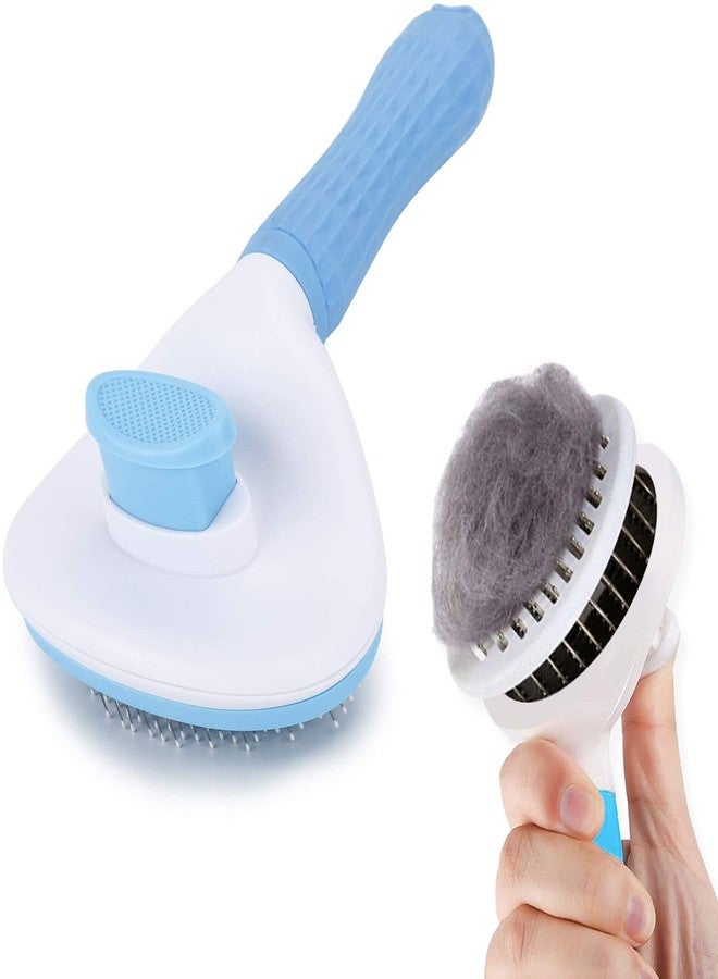 Agirav Self-Cleaning Slicker Brush for Dogs and Cats, One-Button Hair Release, Rounded Tip, Anti-Slip Handle, 15x15x5 cm - Image 1