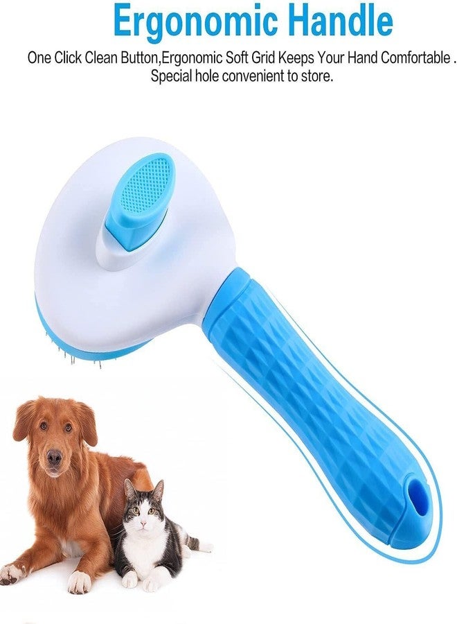 Agirav Self-Cleaning Slicker Brush for Dogs and Cats, One-Button Hair Release, Rounded Tip, Anti-Slip Handle, 15x15x5 cm - Image 5