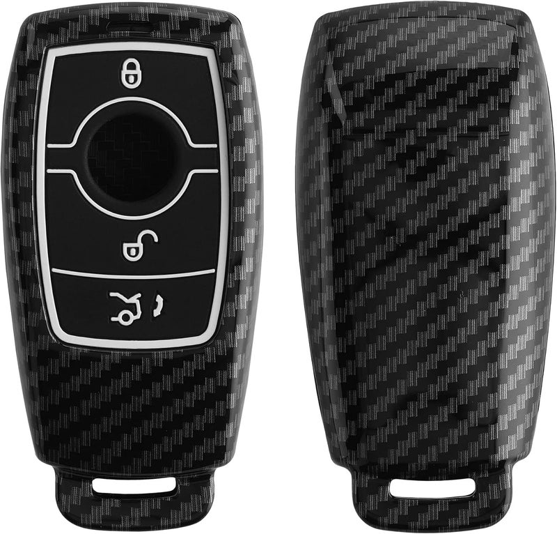 kwmobile Key Cover Compatible with Mercedes Benz - Carbon Black - Image 1