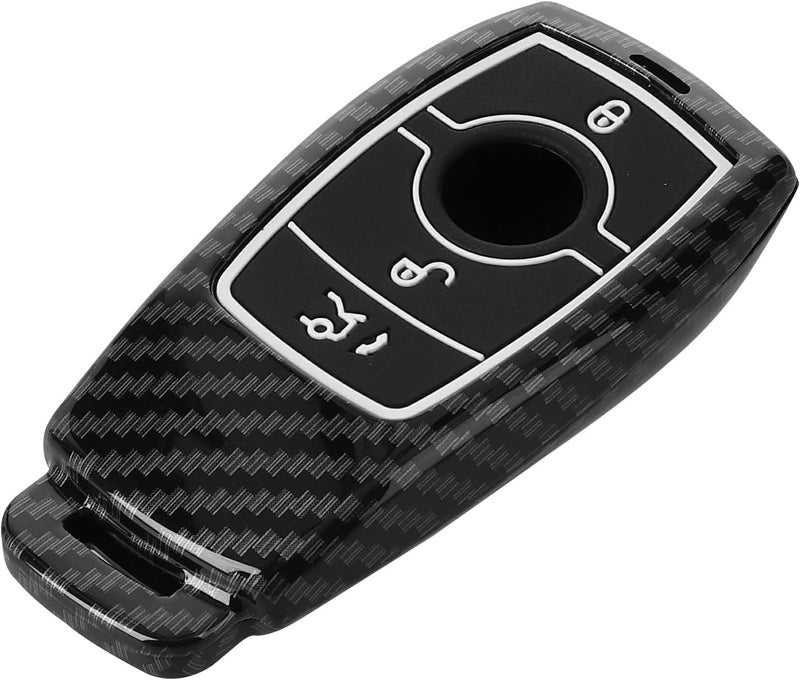 kwmobile Key Cover Compatible with Mercedes Benz - Carbon Black - Image 5