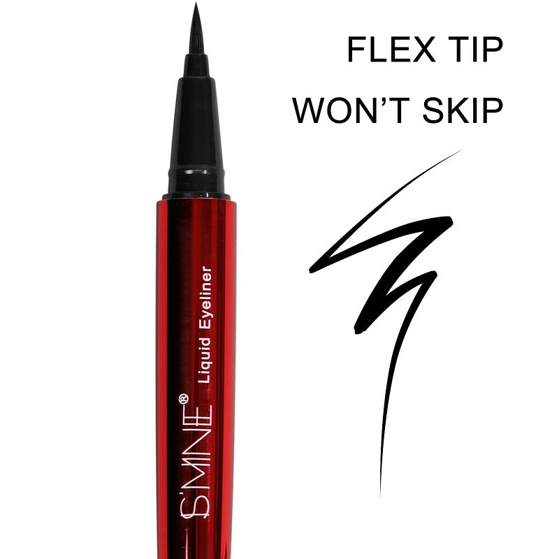 IS'MINE ISMINE Professional Matte Vegan smudge proof Eyeliner, Makeup liner Easy Liquid Pen No-Skip Eyeliner, Waterproof Formula, Long lasting Liquid Eyeliner Black - Image 3