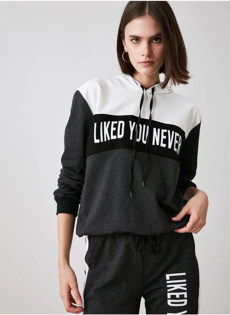 trendyol Hooded Knitted Top & Pants Set