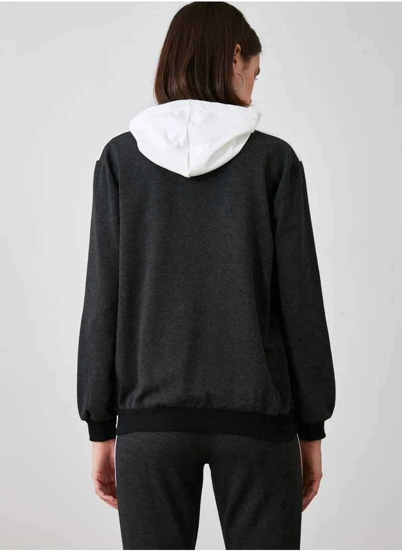 trendyol Hooded Knitted Top & Pants Set