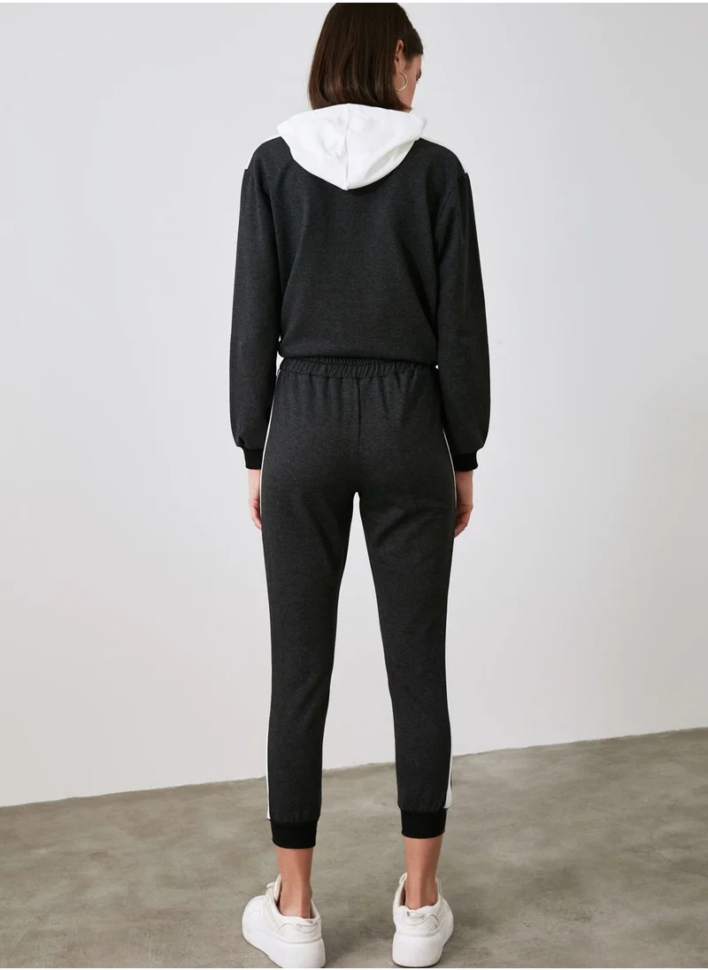 trendyol Hooded Knitted Top & Pants Set