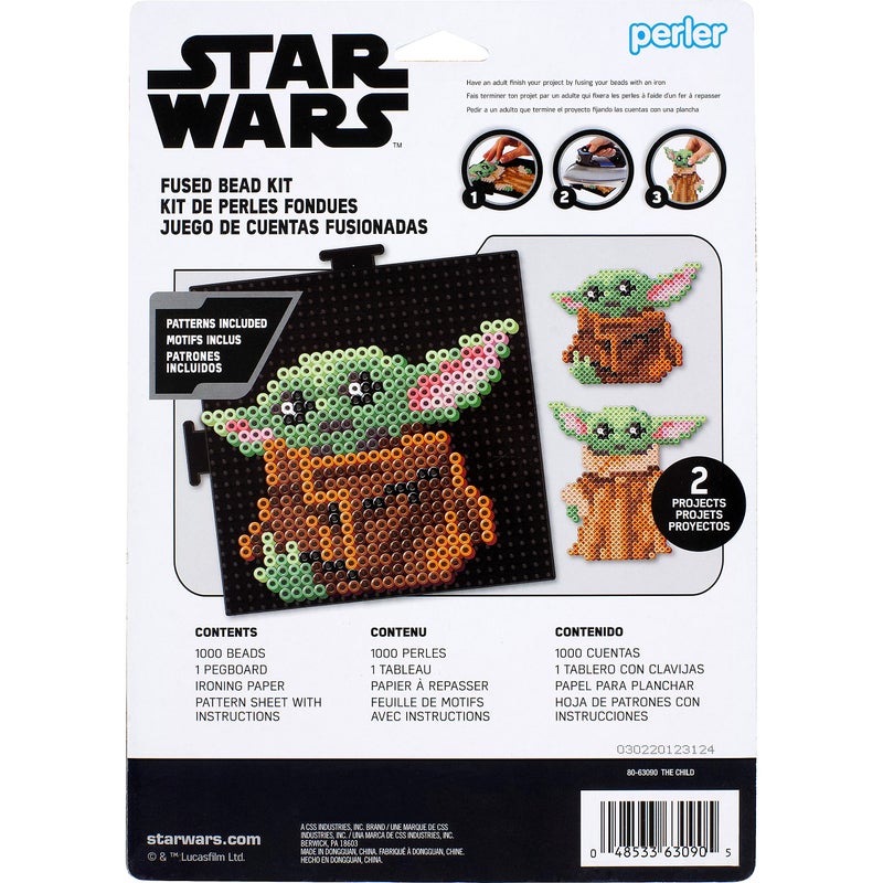 Perler 80-63090 The Mandalorian Baby Yoda Star Wars Fuse Bead Blister Kit, 1000pcs - Image 2