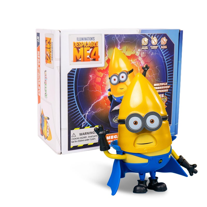 YOLOPARK Minions Toy Despicable Me 4 Toys51 Inch Mega Gus Action Figures6 Interchangeable Expressions and Rotatable Head Minion Model KitsGifts for Kids Ages 8 Years Older - Image 2