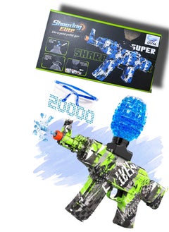 OVYA Ovya Electric Gel Ball Blaster Toy Gun Automatic AEG AKM-47 Eco-Friendly Gel Blaster Gun with 20000 Bullets and Goggles Fun & Outdoor Yard Activities Game for Kids Ages 8+ (GREEN )  - Image 1