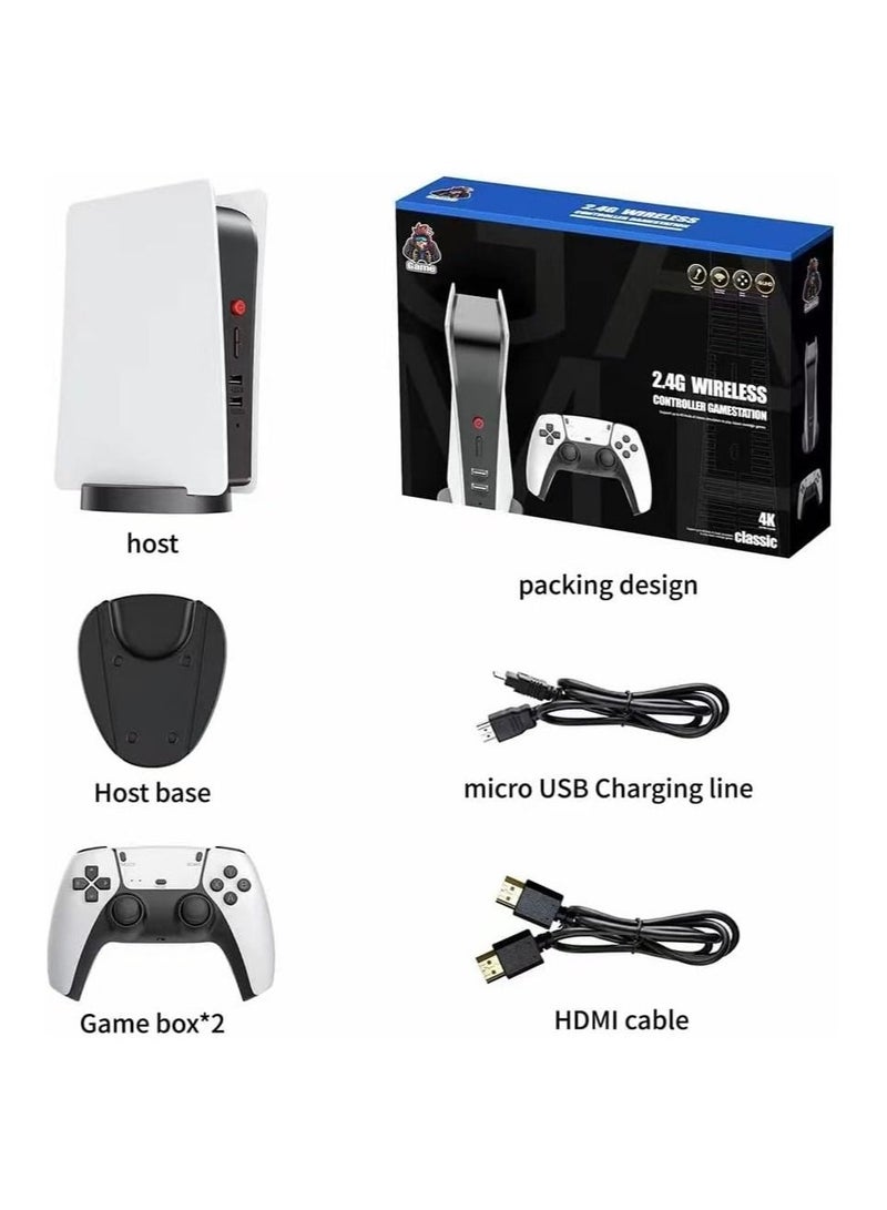 بايكو لعبة 2.4G وحدة تحكم لاسلكية مزدوجة عصا ألعاب 4K HD فيديو وحدة تحكم ألعاب منزلية مزدوجة لوحة ألعاب لاسلكية وحدة تحكم في الألعاب مشغل ألعاب كلاسيكي محطة ألعاب كلاسيكية - Image 2