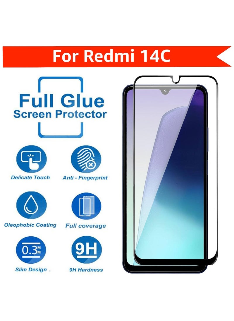 Deer - Xiaomi Redmi 14C Deer Premium Tempered Glass Screen Protector With Black Frame - Image 1