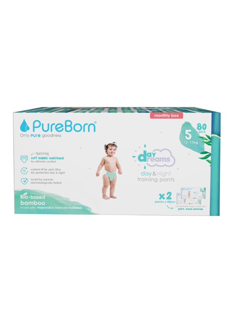 PureBorn Pull Ups Master Pack Size 5 Pant Diapers 