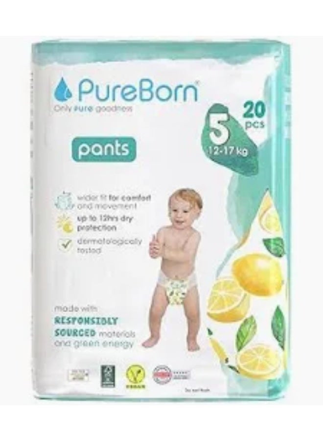 PureBorn حلم النهار والليل حجم 5 بنطلونات عبوة رئيسية 80 عدداً - Image 1