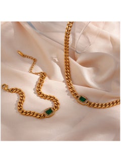 MissTiara سوار عصري مطلي بالذهب مناسب لجميع المناسبات مصنوع من الفولاذ التيتانيوم والزركون ومقاوم للحساسية مع صندوق هدايا رائع  - Image 2