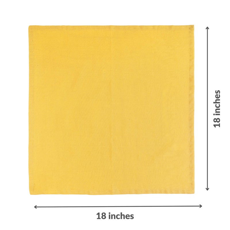 Fingercraft Cloth Napkins  Cotton Linen Blend Fabric 12 Pack  Premium Quality  Mitered Corners For Every Day Use Napkins Are Pre Shrunk And Good Absorbency Gold - Image 5