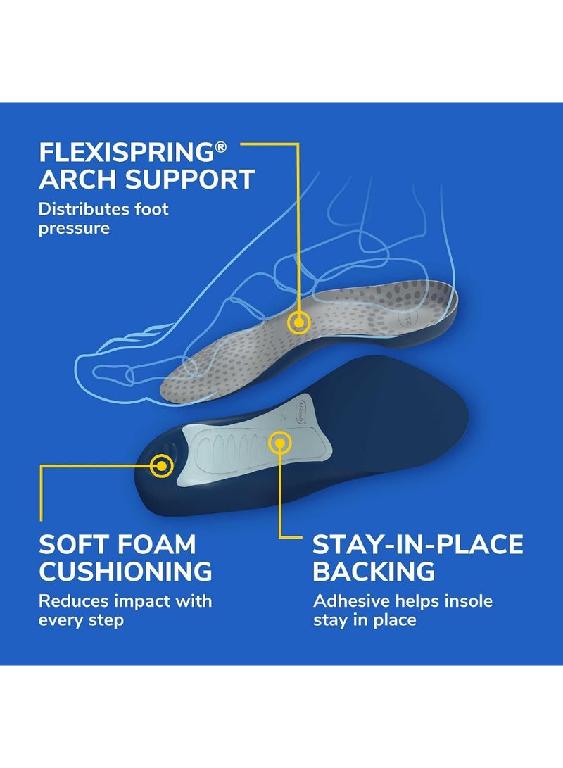 Dr. Scholl's Tri-Comfort Insoles for Men, Cushioning and Arch Support for Heel, Arch and Ball of Foot, Men's Sizes 8-12 - Image 4