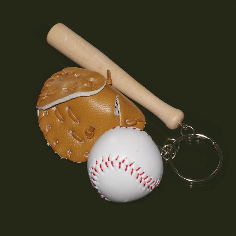 COSTOYFUN Mini Cute Soccer Keychain Bowling Tennis Baseball Keychain for Men Women Boys Girls Gift, Baseball, One size - Image 3