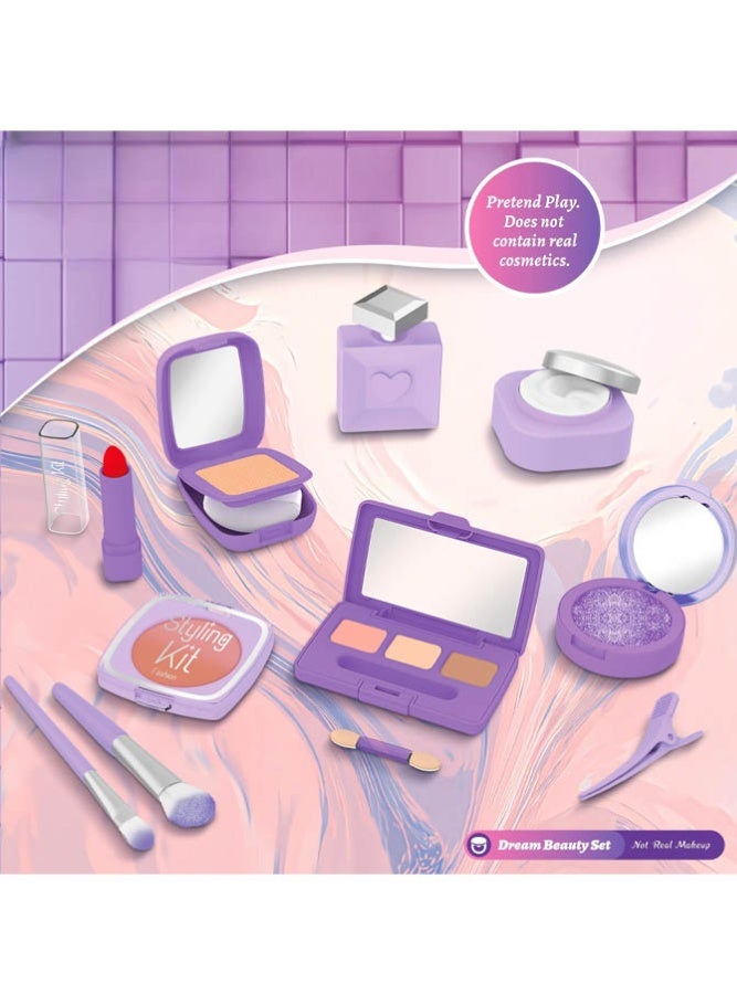 INSENSE Pretend Makeup Set for Kids - Princess Dressing Up Playset for Girls, Perfect Birthday Gift - Image 3