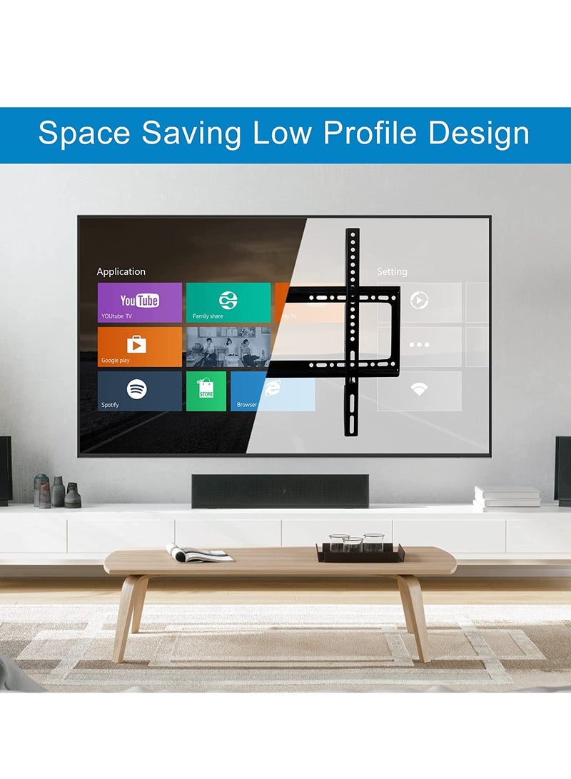 TV Wall Mount 26-60 Inches Ultra Strong Slim Fixed TV Bracket Heavy Duty Ultra Super Strong 50KG TV Wall Mount with Wall Fixing Kit for Flat Curved Screen TV LED, LCD OLED and Plasma 50Kg - Image 4