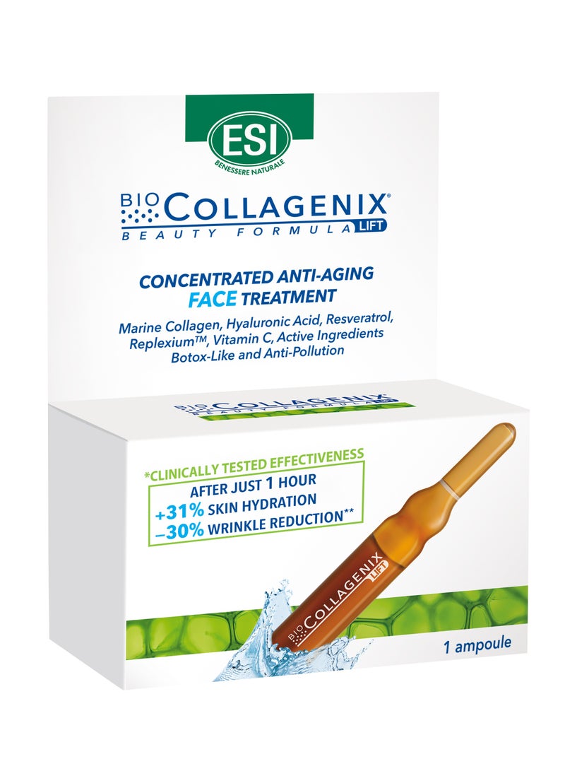 اي اس آي جرعة واحدة مضادة للشيخوخة - تركيبة تجميلية لشد البشرة بالكولاجين وحمض الهيالورونيك والريسفيراترول لشد البشرة وترطيبها بعمق وتقليل التجاعيد والانتفاخات وتحسين ملمس البشرة، أمبولة واحدة - Image 1