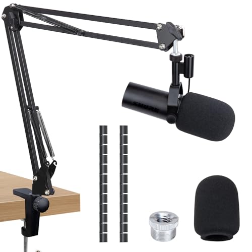 SUNMON Shure SM7dB Boom Arm Mic Stand - Mic Boom Arm with Foam Mic Cover Compatible with Shure SM7dB, Adjustable Microphone Arm with Cable Sleeve By SUNMON - Image 1