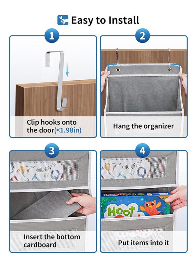 JCB CHIC 5-Shelf Over The Door Storage Organizer,Door Organizer Hanging，Over The Door Pantry Organizer，Back Of Door Storage Organizer，25lb Ultra Sturdy & Large Capacity Door Organizer for Closet,Bedroom. - Image 3