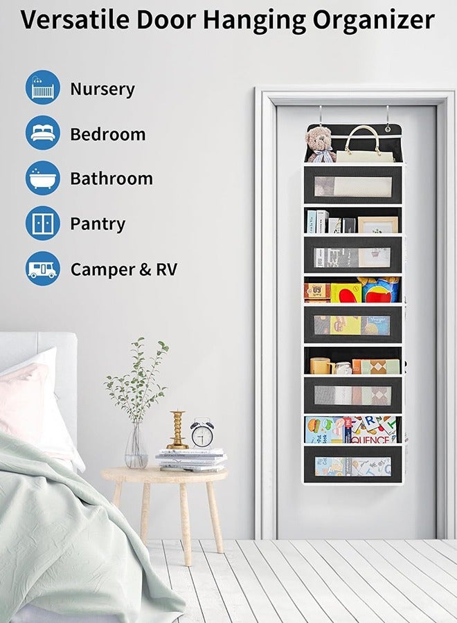 JCB CHIC 5-Shelf Over The Door Storage Organizer,Door Organizer Hanging，Over The Door Pantry Organizer，Back Of Door Storage Organizer，25lb Ultra Sturdy & Large Capacity Door Organizer for Closet,Bedroom. - Image 4