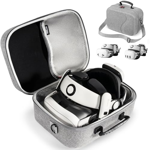Nargos Carrying Case for Meta Quest 3/ 3S, Travel Bag Compatible with BOBOVR S3 Pro Head Strap, Controllers and Other Accessories, Hard Shell Case and Superior Protection for Oculus Quest 3 (Grey, XL) - Image 1