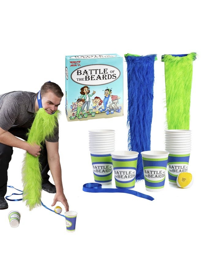 Squirrel Products Battle of The Beards Funny Party Game, White Elephant Minute to Win It Game for Kids & Adults, Family Game Night Activity for Ages 6+ - Image 1